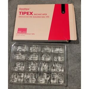 Beetles Gel Polish TIPEX Sculpted Acrylic Tips Bundle with PUEEN Nail Art Stamp
